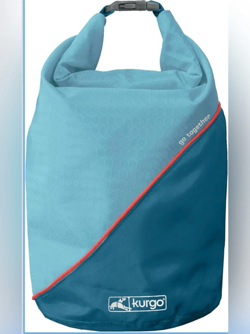 NWT Kurgo Light Blue and Teal Roll-Top Travel Kibble Carrier